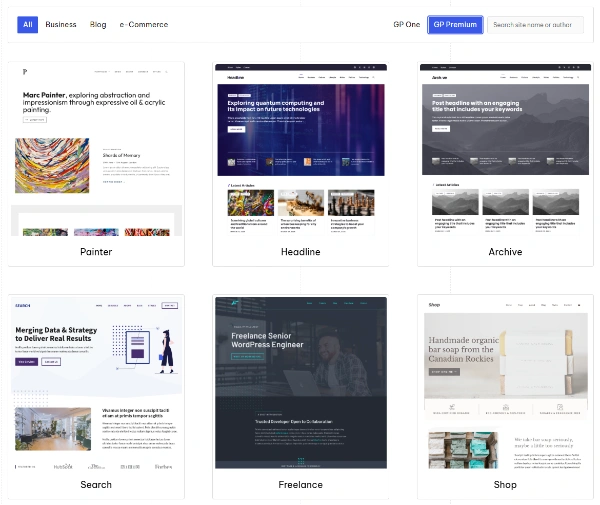 GeneratePress Site Library