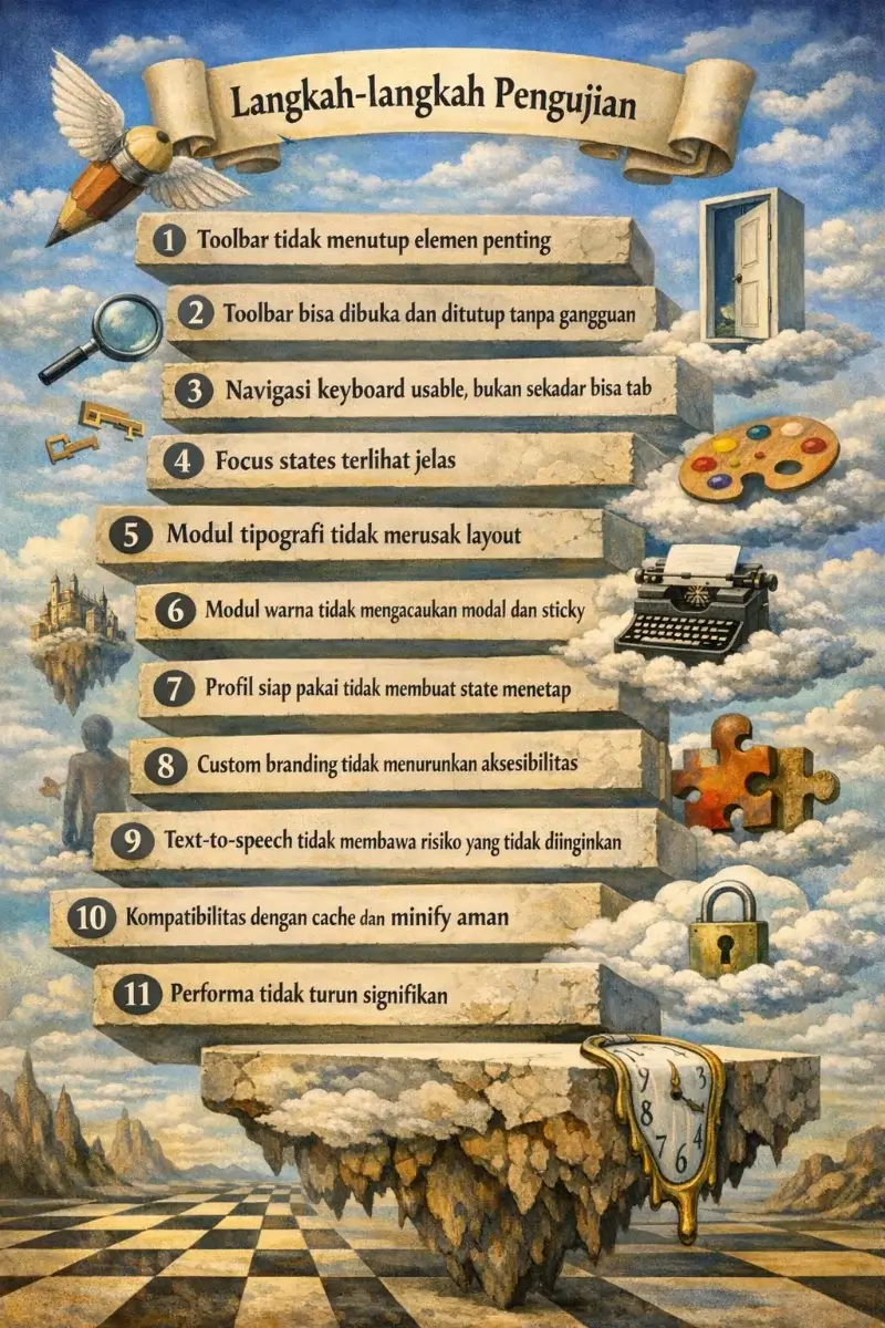 Poin Penting Pengujian Toolbar Aksesibilitas OneTap WordPress
